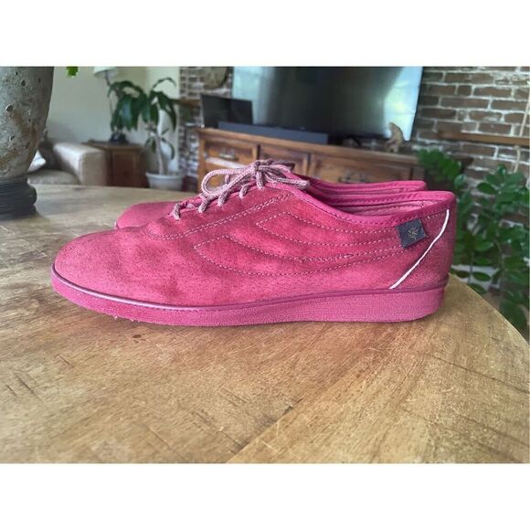 Vintage Pinwheels Sneakers raspberry genuine suede - Picture 1 of 5